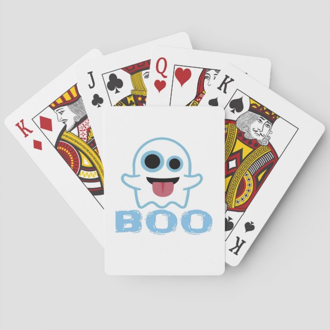 Boo Silly Funny Meme Playing Cards (Back)