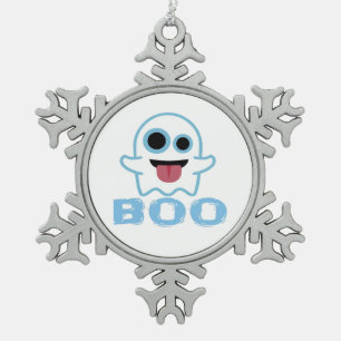 Boo Silly Funny Meme Snowflake Pewter Christmas Ornament