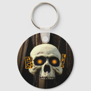Boo Skull Key Ring