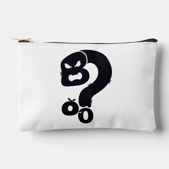 Boo Skull Question Mark  Accessory Pouch (Front)