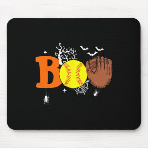 Boo Softll Halloween Spooky Halloween Softll Playe Mouse Pad