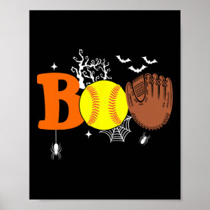 Boo Softll Halloween Spooky Halloween Softll Playe Poster