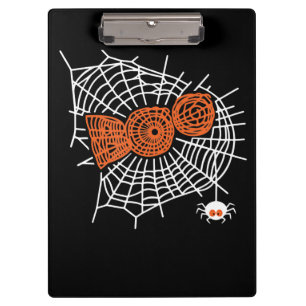 Boo Spider Web Funny Cute Spider Web Graphic Clipboard
