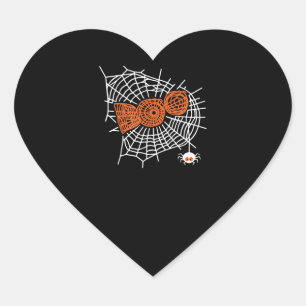 Boo Spider Web Funny Cute Spider Web Graphic Heart Sticker