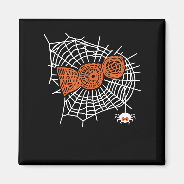 Boo Spider Web Funny Cute Spider Web Graphic Magnet (Front)