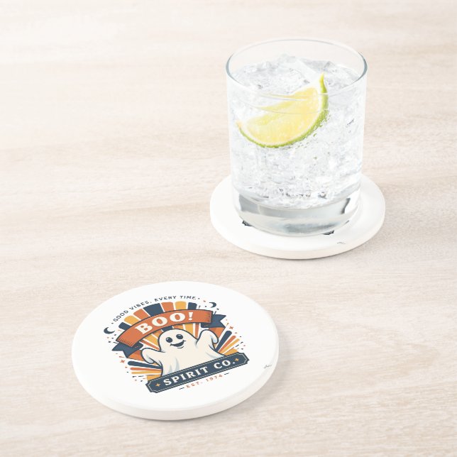 Boo Spirit Co. Ghost Long Sleeve Coaster (Side)