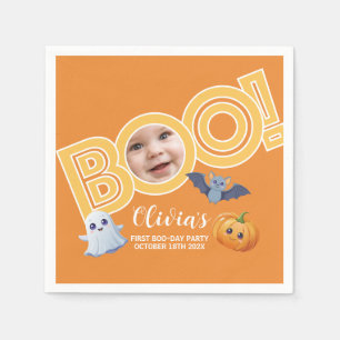Boo! Spooktacular Baby Birthday Napkin