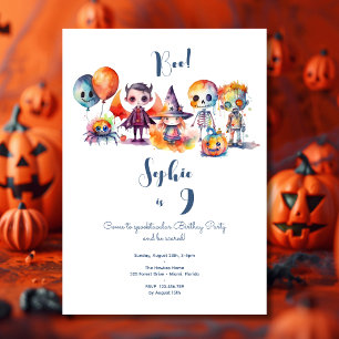 Boo! Spooktacular kids birthday party Invitation