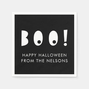 Boo Spooky Eyes Personalised Halloween Napkin