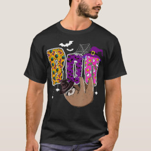 Boo Spooky Sloth Funny Halloween Costumes for Men T-Shirt