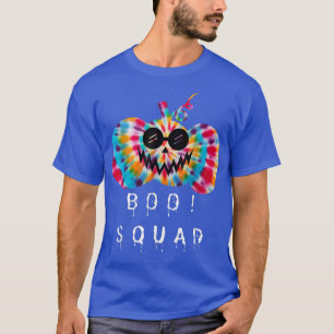Boo ! Squad Cute Tie Dye Scary Face Pumpkin Funny T-Shirt