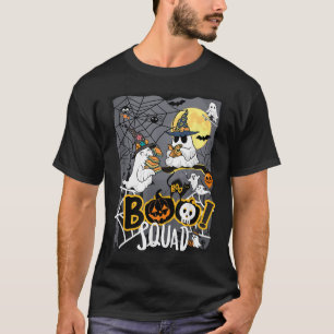 Boo Squad Ghosts Read Books And Candy Pumpkin Moon T-Shirt