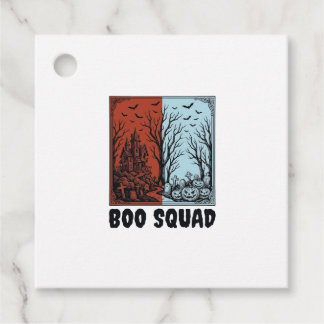 Boo Squad Vintage Halloween Pumpkin Shirt Design_1 Favour Tags