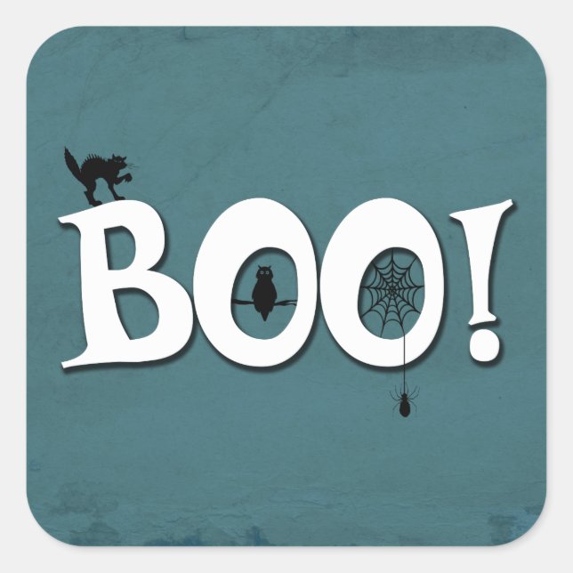 Boo! Square Sticker (Front)