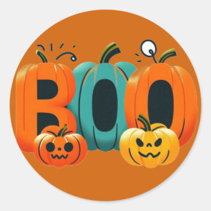 Boo Stickers... Classic Round Sticker