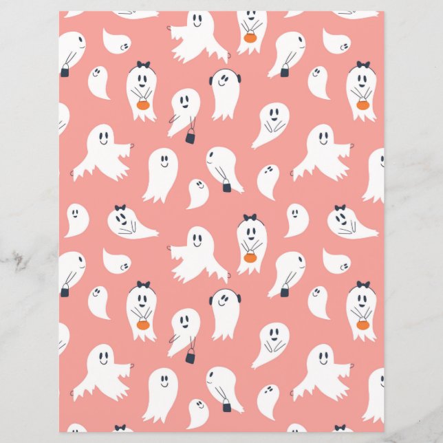 Boo Street Ghost Paper Sheet (Front)