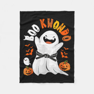 Boo Taekwondo Halloween Ghost Costume Martial Arts Fleece Blanket