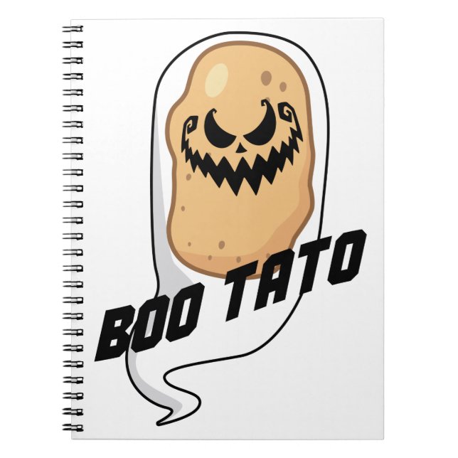 Boo-Tato Spooky Potato Food Halloween Notebook (Front)