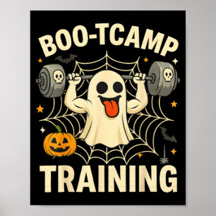 Boo-tcamp Training Funny Halloween Workout Gym Poster