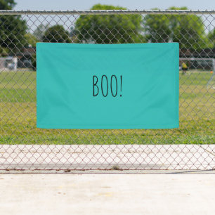 Boo teal spooky minimalist Halloween backdrop Banner