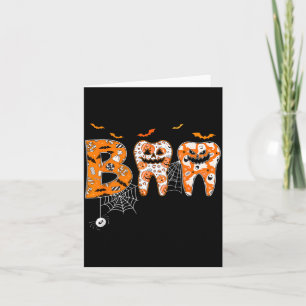 Boo th Pumpkin Dentist Dental Hygienist Halloween Card