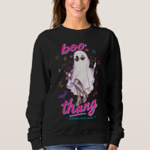 Boo Thang Ghost with Fishnets Roses & Sunglasses