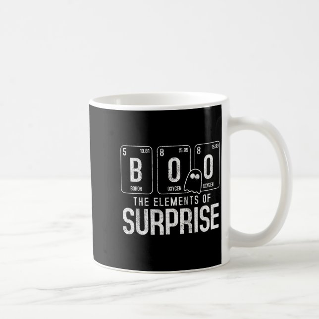 Boo The Element Of Surprise - Funny Halloween Nerd Coffee Mug (Right)