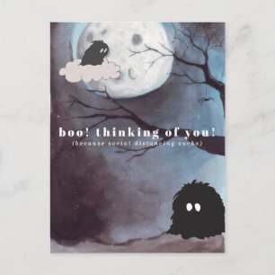 Boo! Thinking of You Cute Halloween Postcard