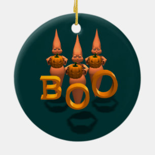 Boo! Three Cute Ghosties Ceramic Tree Decoration