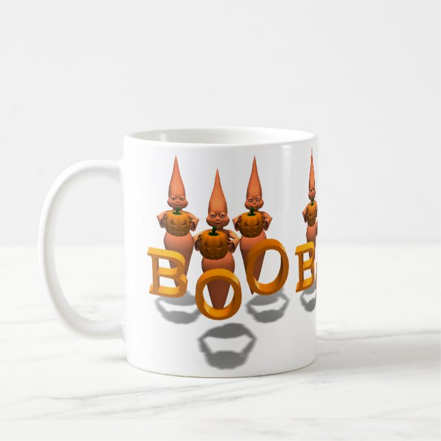 Boo! Three Cute Ghosties Coffee Mug (Left)