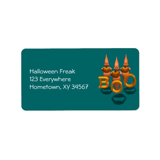 Boo! Three Cute Ghosties Label (Front)