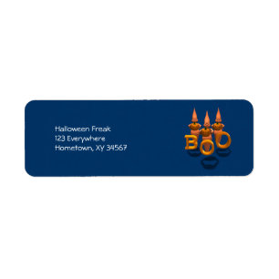 Boo! Three Cute Ghosties Return Address Label