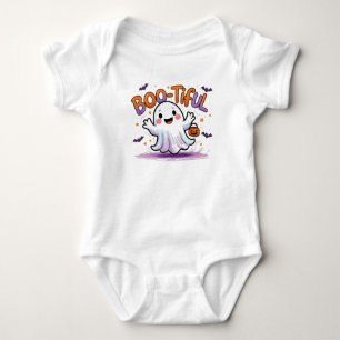Boo-tiful Baby Ghost Halloween Outfit Baby Bodysuit