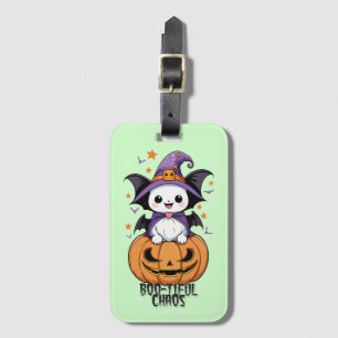 Boo-tiful Chaos Bats, Hats, & Pumpkins Luggage Tag