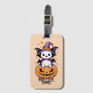 Boo-tiful Chaos Bats, Hats, & Pumpkins Luggage Tag