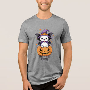 Boo-tiful Chaos Bats, Hats, & Pumpkins Tri-Blend Shirt