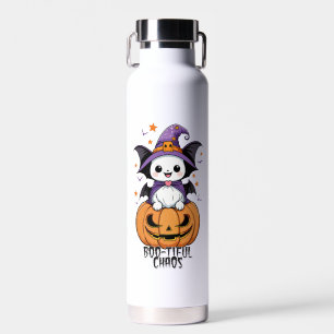 Boo-tiful Chaos Bats, Hats, & Pumpkins Water Bottle