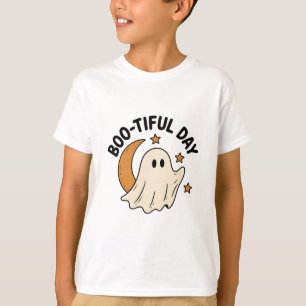 Boo-tiful Day Cute Ghost Crescent Moon Halloween T-Shirt