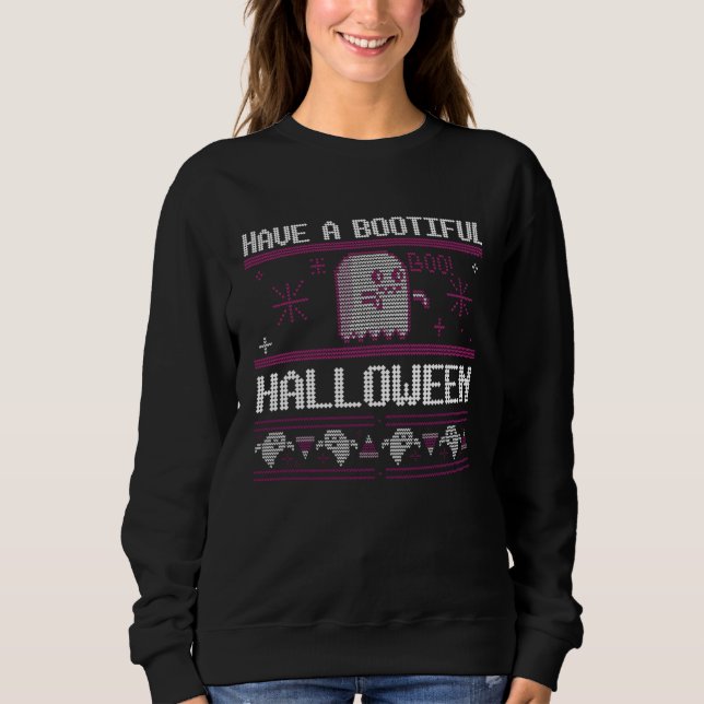 Boo tiful Halloween  Ghost Boo Costume Men Women K Sweatshirt (Front)