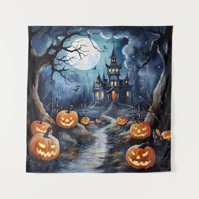 Boo-tiful Halloween Night Tapestry (Front)