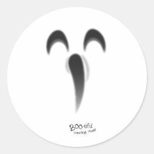 Boo-tiful Hauntings Halloween  Classic Round Sticker