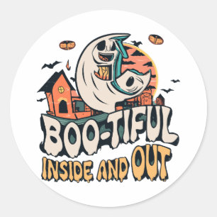 Boo-tiful Inside and Out Classic Round Sticker