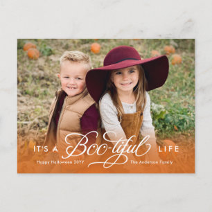 Boo-tiful Life Halloween Photo Postcard