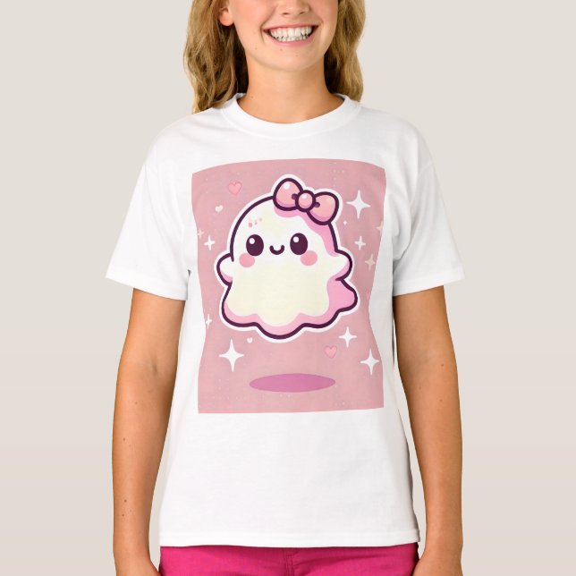 👻🎀 Boo-tiful Pinkoween T-Shirt for Girls! 🎀👻 (Front)