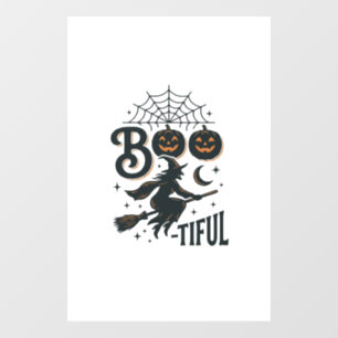 Boo-tiful Witch Halloween Vintage Engraving Design