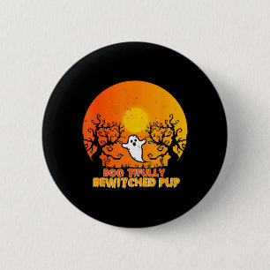 Boo-Tifully Bewitched Puppy Dog Halloween 6 Cm Round Badge