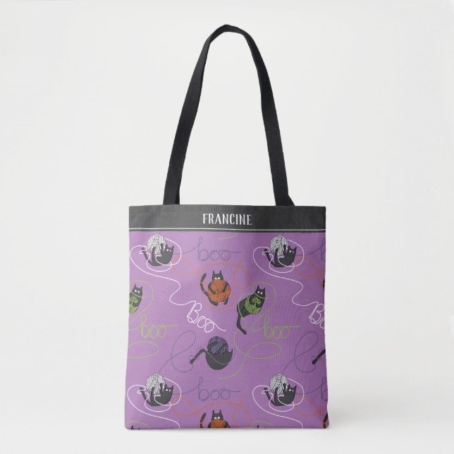 Boo-tifully Tangled Purple Tote Bag (Front)