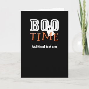 BOO TIME Halloween Ghost Party Fold Card