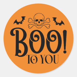 Boo To You Halloween Sticker