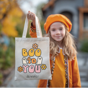Boo to You Personalised Halloween Tote Bag